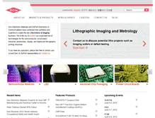 Tablet Screenshot of dowelectronicmaterials.com